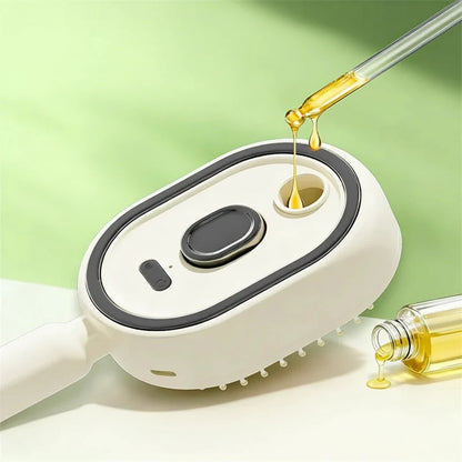 Hair care product with dropper and text about water reservoir and daily hair conditioning needs.