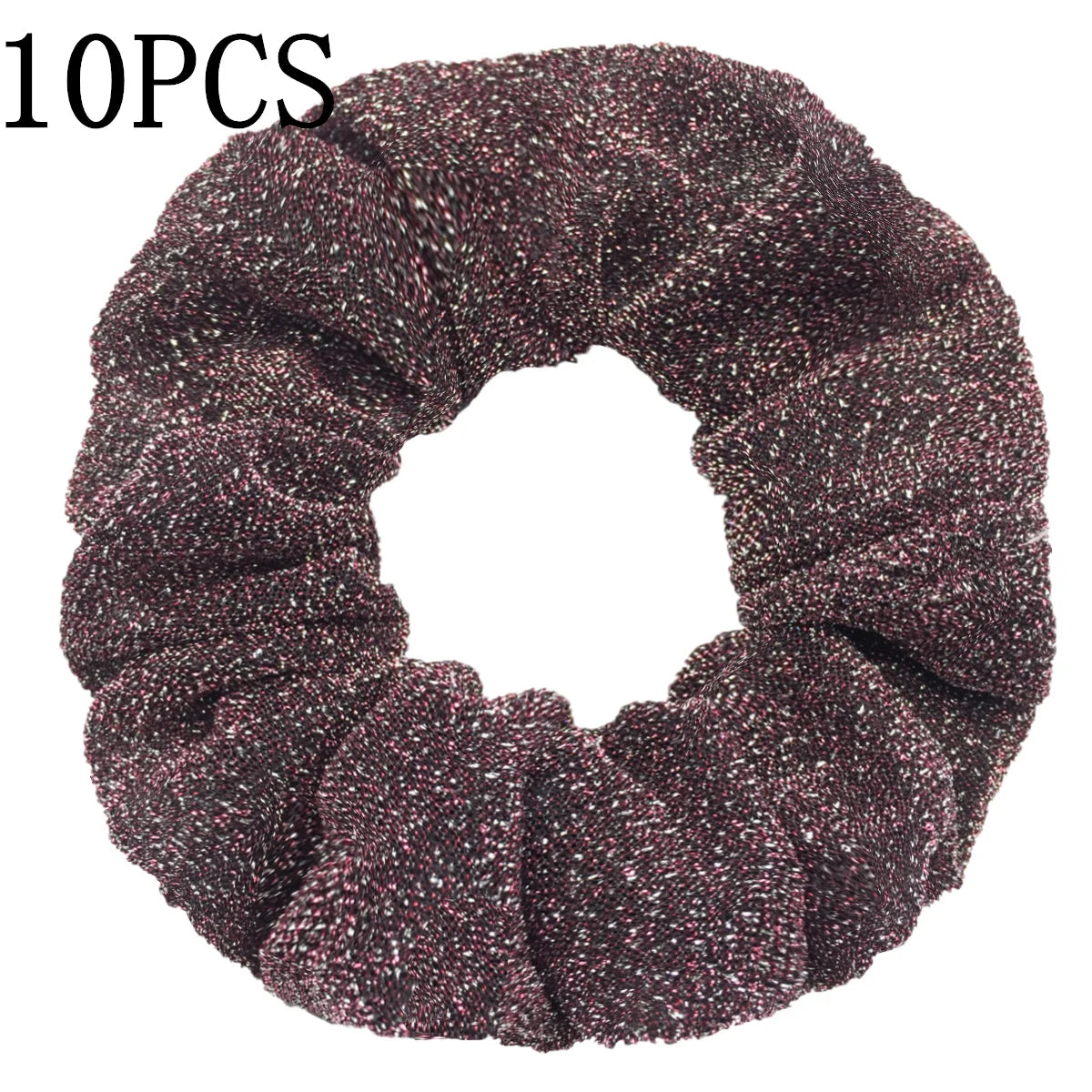 Sparkly Sequin Scrunchies for Women & Girls – 10-Pack Hair Ties