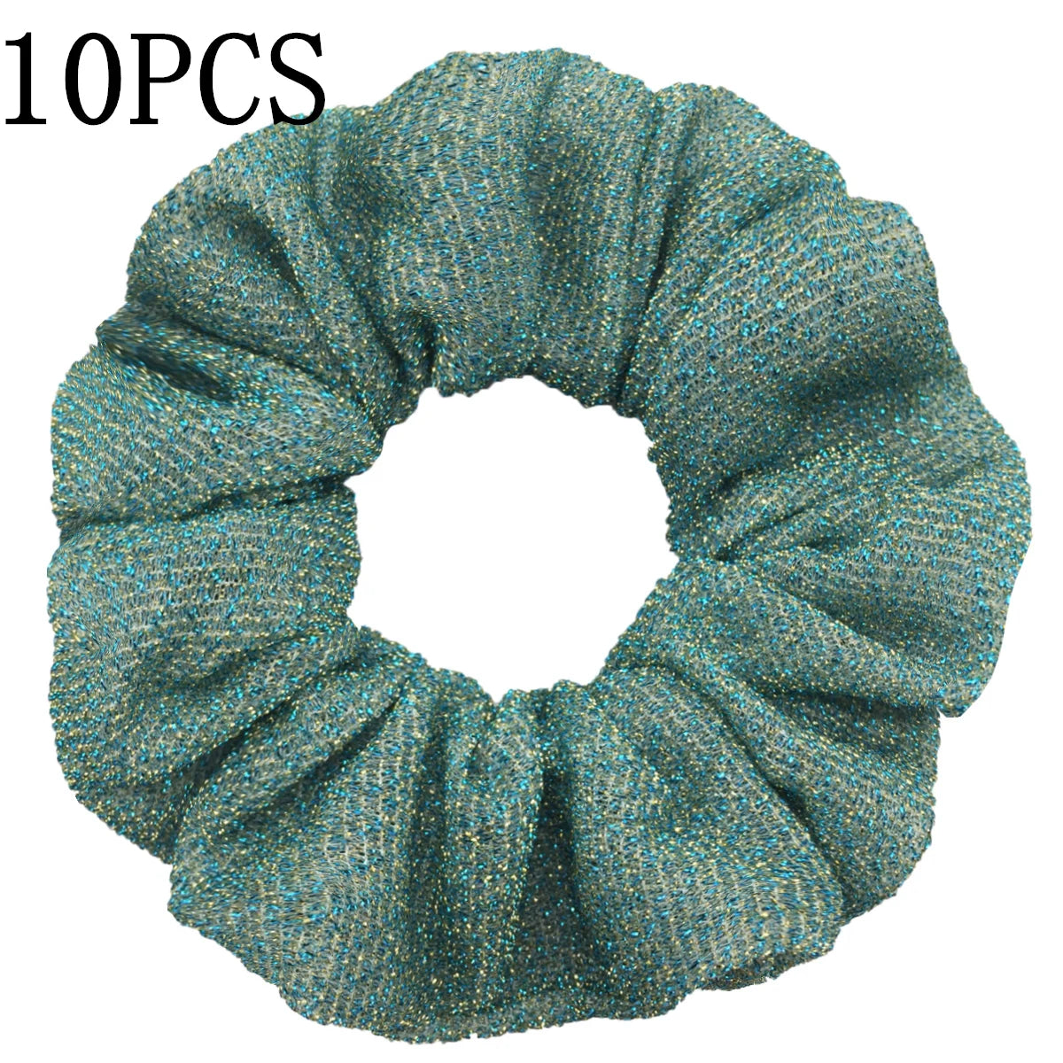 Sparkly Sequin Scrunchies for Women & Girls – 10-Pack Hair Ties
