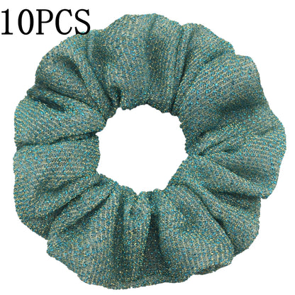 Sparkly Sequin Scrunchies for Women & Girls – 10-Pack Hair Ties