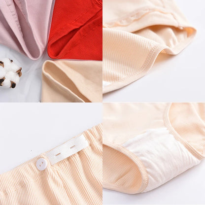 High Waist Maternity Panties | Soft Cotton Seamless Adjustable Belly Underwear for Pregnant Women | Plus Size