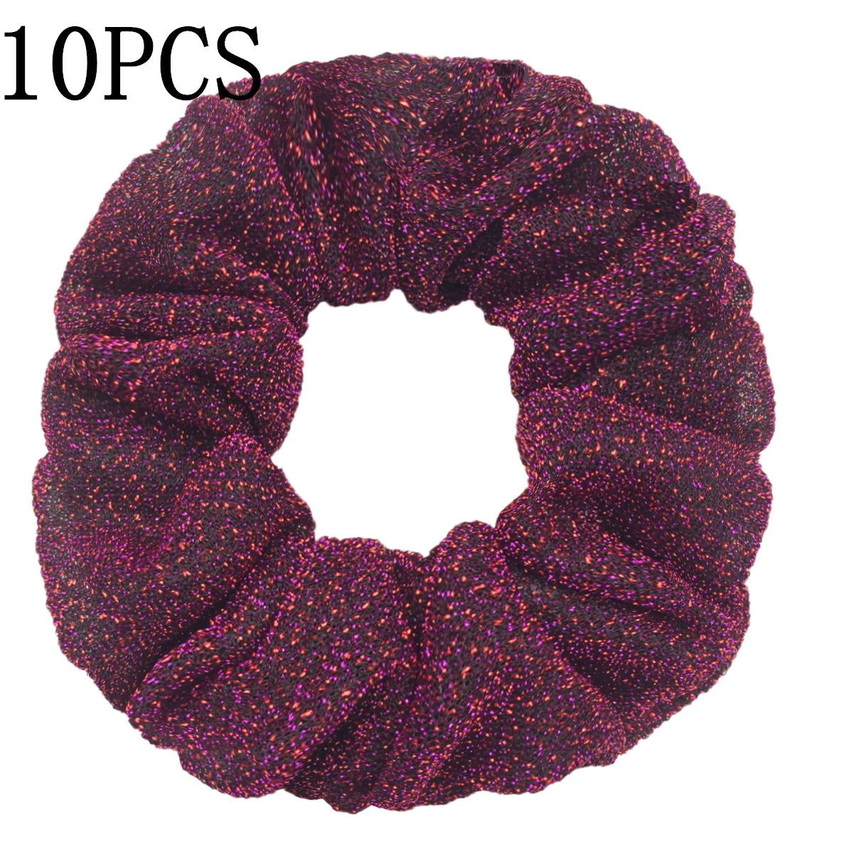 Sparkly Sequin Scrunchies for Women & Girls – 10-Pack Hair Ties
