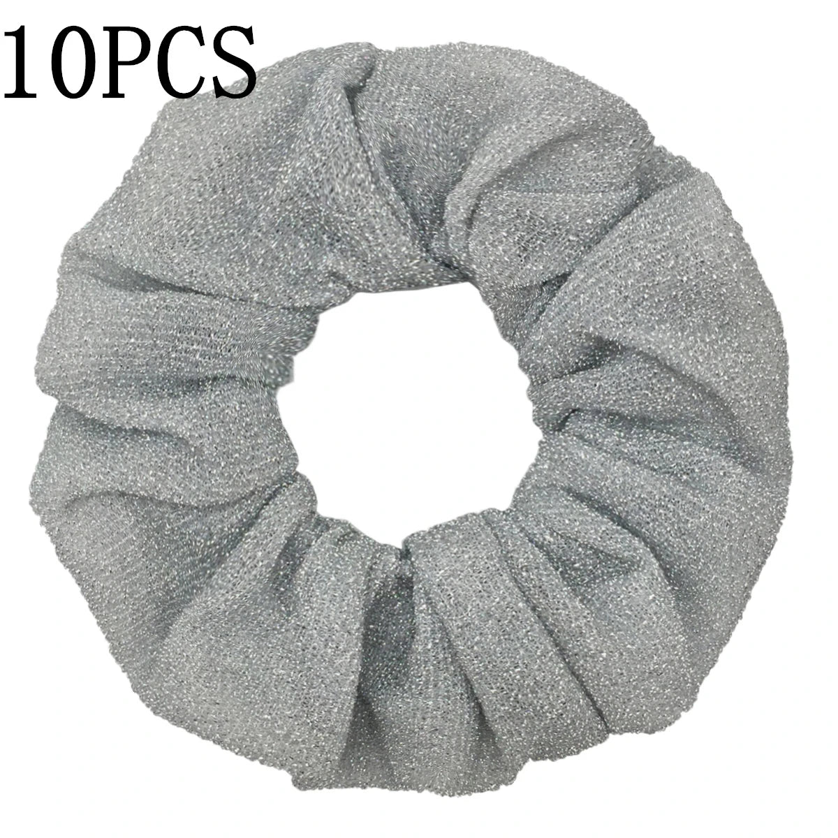 Sparkly Sequin Scrunchies for Women & Girls – 10-Pack Hair Ties