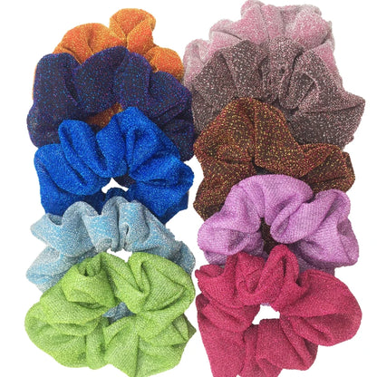 Sparkly Sequin Scrunchies for Women & Girls – 10-Pack Hair Ties