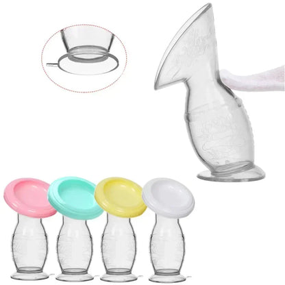 Silicone Manual Breast Pump — BPA Free Milk Collector for Breastfeeding Moms