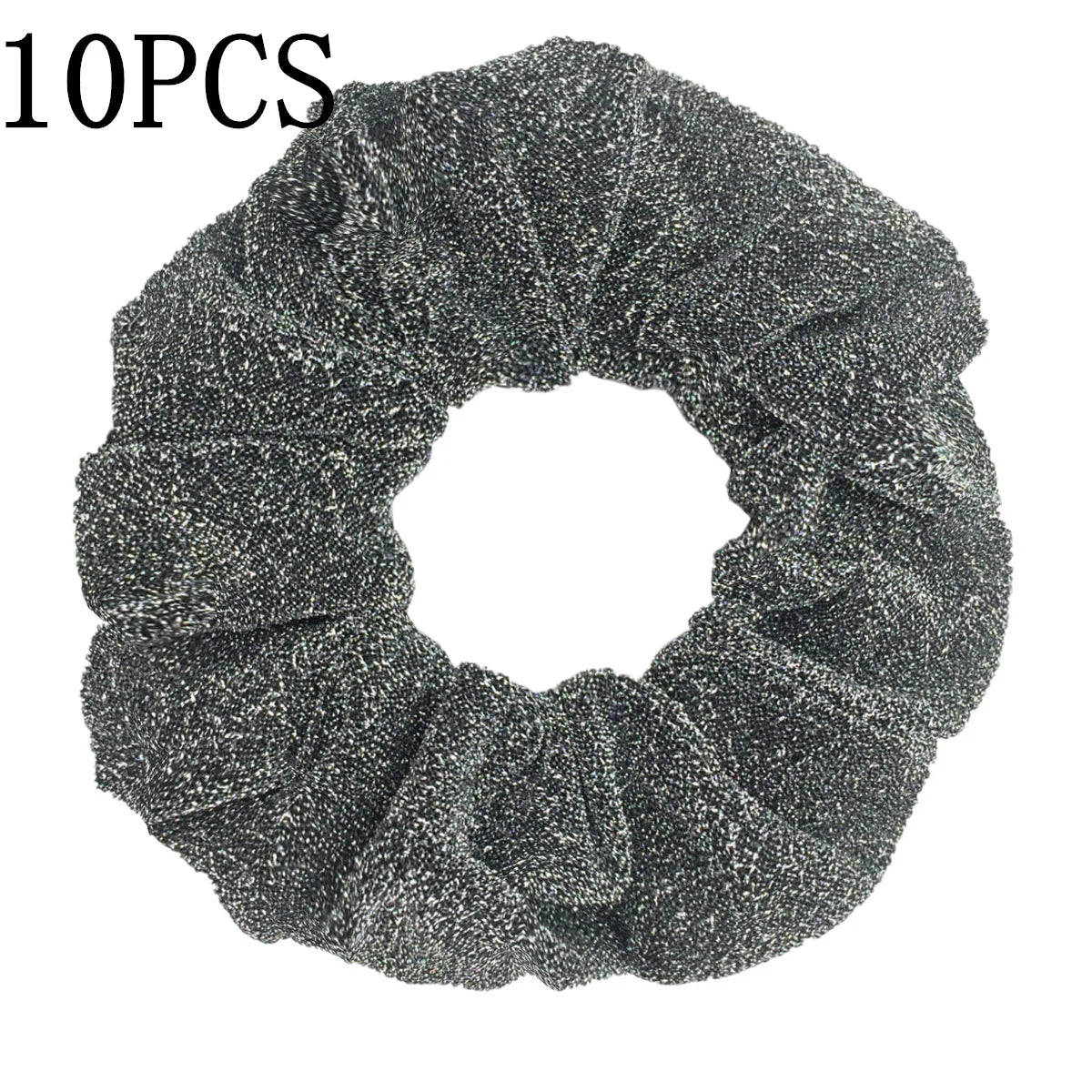 Sparkly Sequin Scrunchies for Women & Girls – 10-Pack Hair Ties