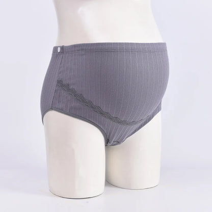 High Waist Maternity Panties | Soft Cotton Seamless Adjustable Belly Underwear for Pregnant Women | Plus Size