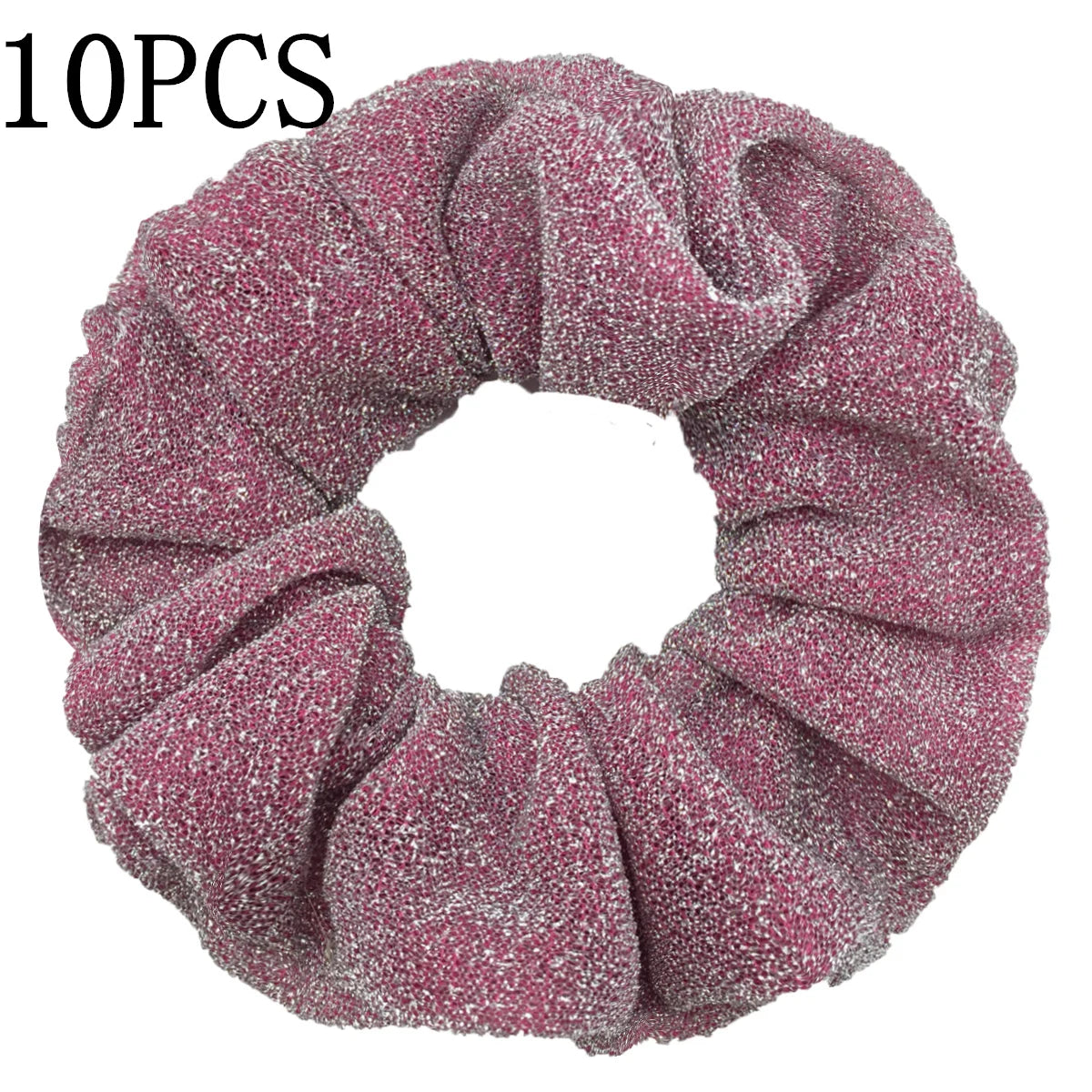 Sparkly Sequin Scrunchies for Women & Girls – 10-Pack Hair Ties