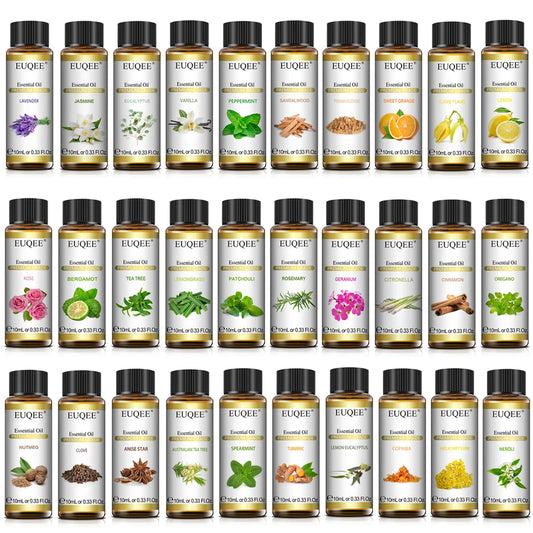 EUQEE Pure Natural Essential Oil | 10ml Single Scent | Aromatherapy Grade