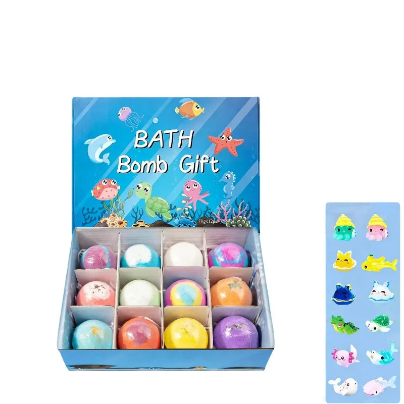 Kids Bath Bombs Set with Hidden Toys | Safe Bubble Bath for Sensory Play