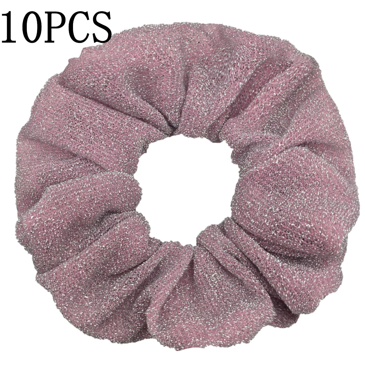 Sparkly Sequin Scrunchies for Women & Girls – 10-Pack Hair Ties