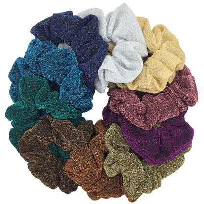 Sparkly Sequin Scrunchies for Women & Girls – 10-Pack Hair Ties