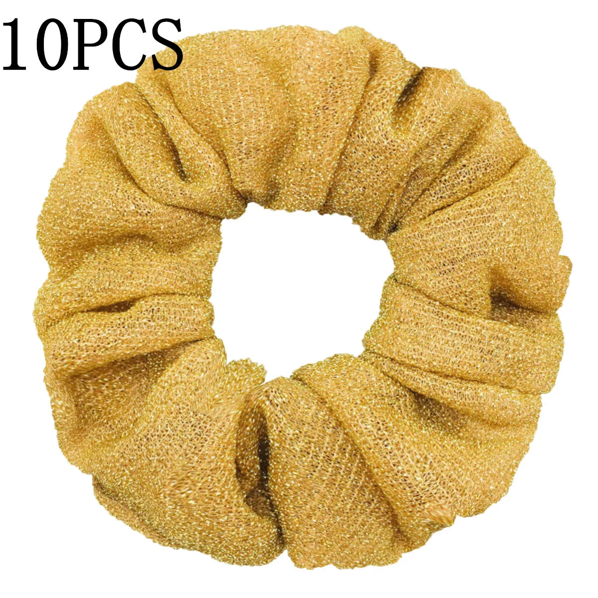 Sparkly Sequin Scrunchies for Women & Girls – 10-Pack Hair Ties