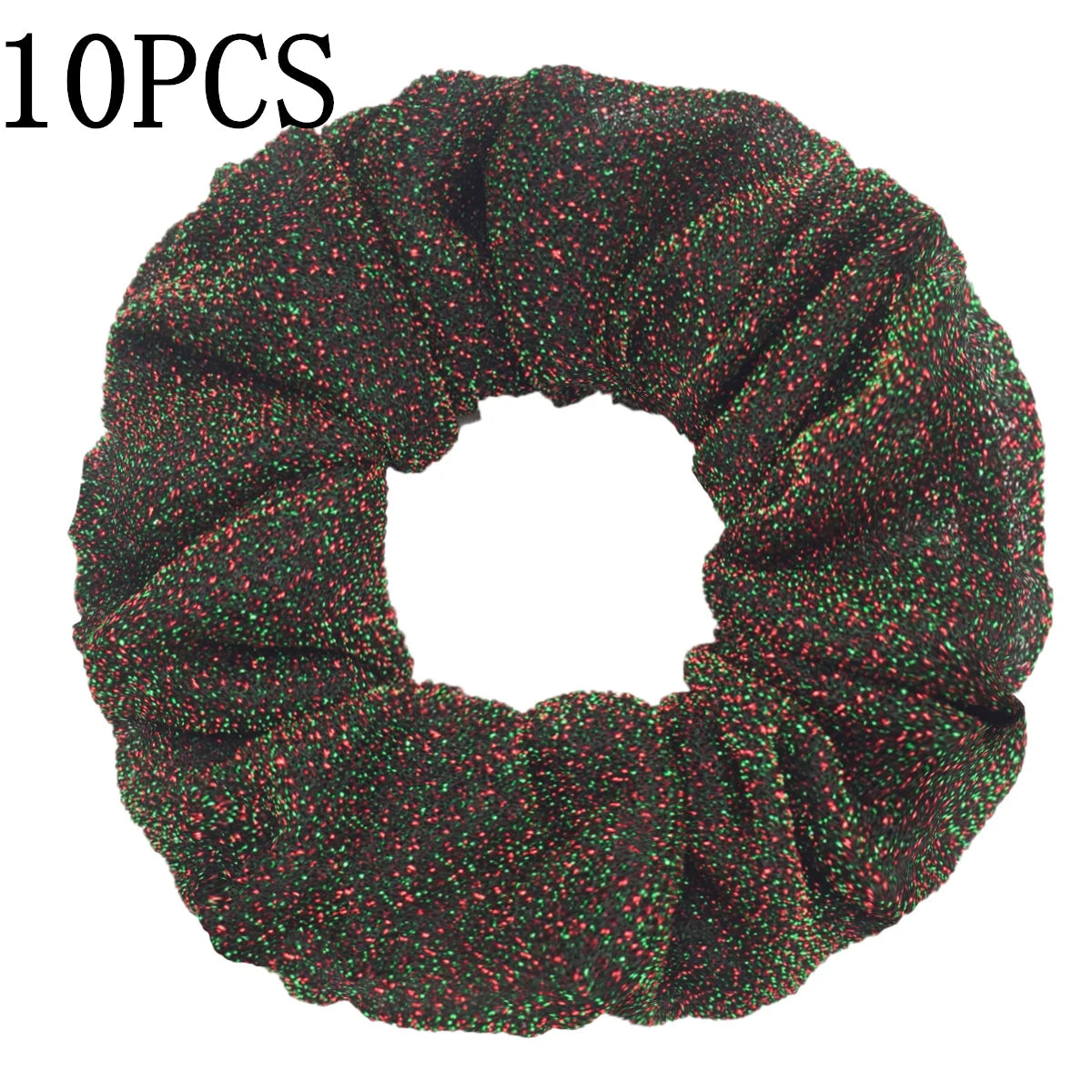 Sparkly Sequin Scrunchies for Women & Girls – 10-Pack Hair Ties