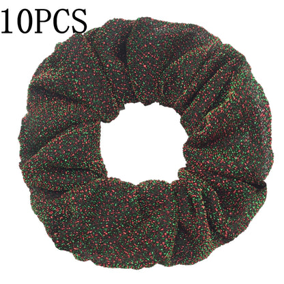 Sparkly Sequin Scrunchies for Women & Girls – 10-Pack Hair Ties