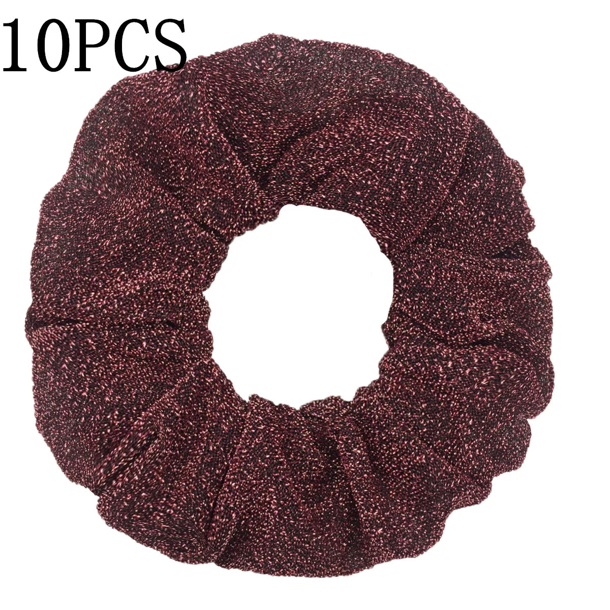 Sparkly Sequin Scrunchies for Women & Girls – 10-Pack Hair Ties