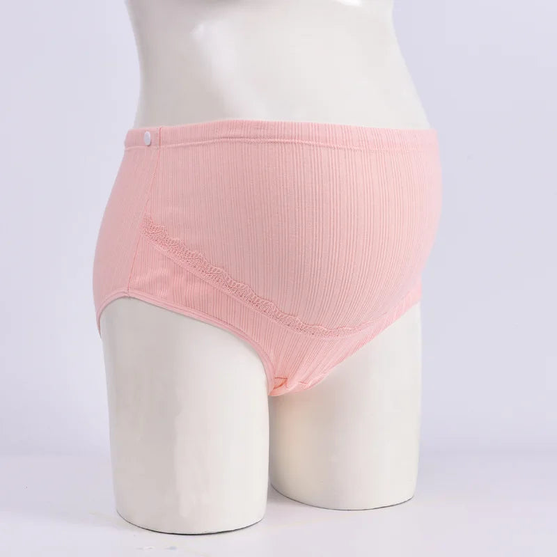 High Waist Maternity Panties | Soft Cotton Seamless Adjustable Belly Underwear for Pregnant Women | Plus Size