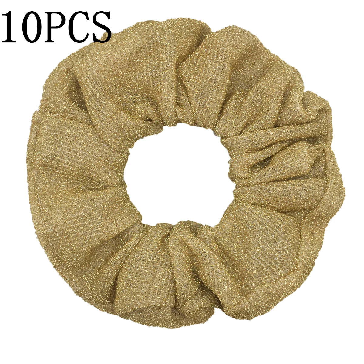 Sparkly Sequin Scrunchies for Women & Girls – 10-Pack Hair Ties