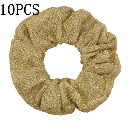 Sparkly Sequin Scrunchies for Women & Girls – 10-Pack Hair Ties