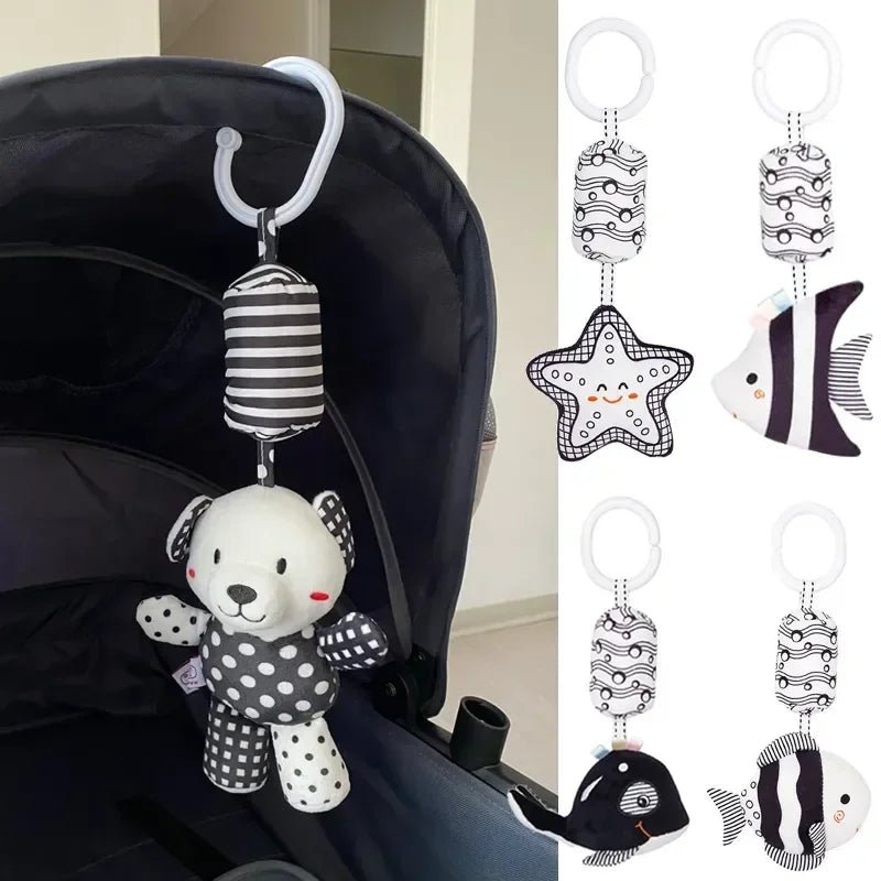 Baby Animal Rattle Bell Toy — Newborn Grab & Grip Training Plush Doll for Bed & Stroller | 0–12 Months - Babytopia32