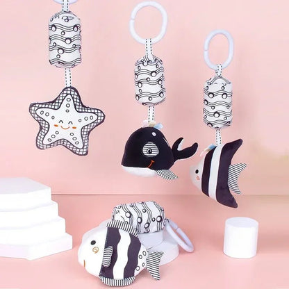 Baby Animal Rattle Bell Toy — Newborn Grab & Grip Training Plush Doll for Bed & Stroller | 0–12 Months - Babytopia32