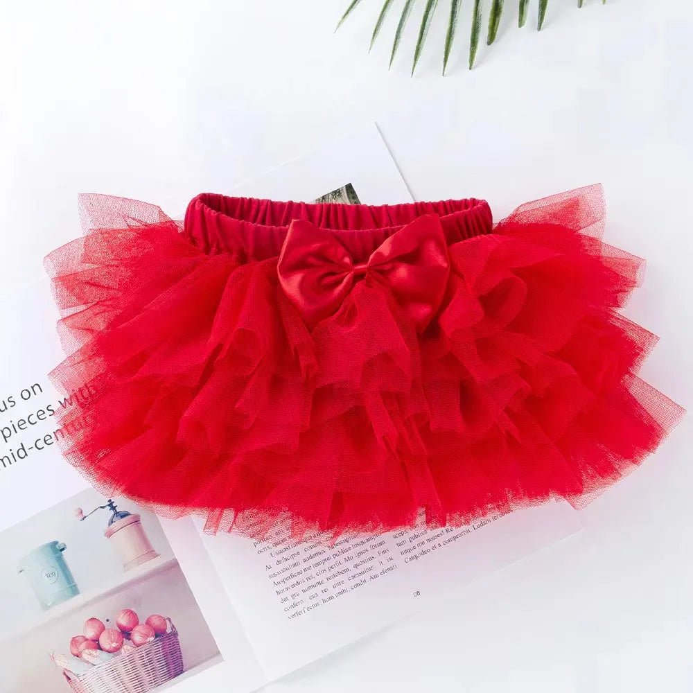 Baby Girl Tutu Birthday Set | Short Sleeve Romper & Pettiskirt 3-Piece Summer Outfit - Babytopia32