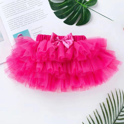 Baby Girl Tutu Birthday Set | Short Sleeve Romper & Pettiskirt 3-Piece Summer Outfit - Babytopia32
