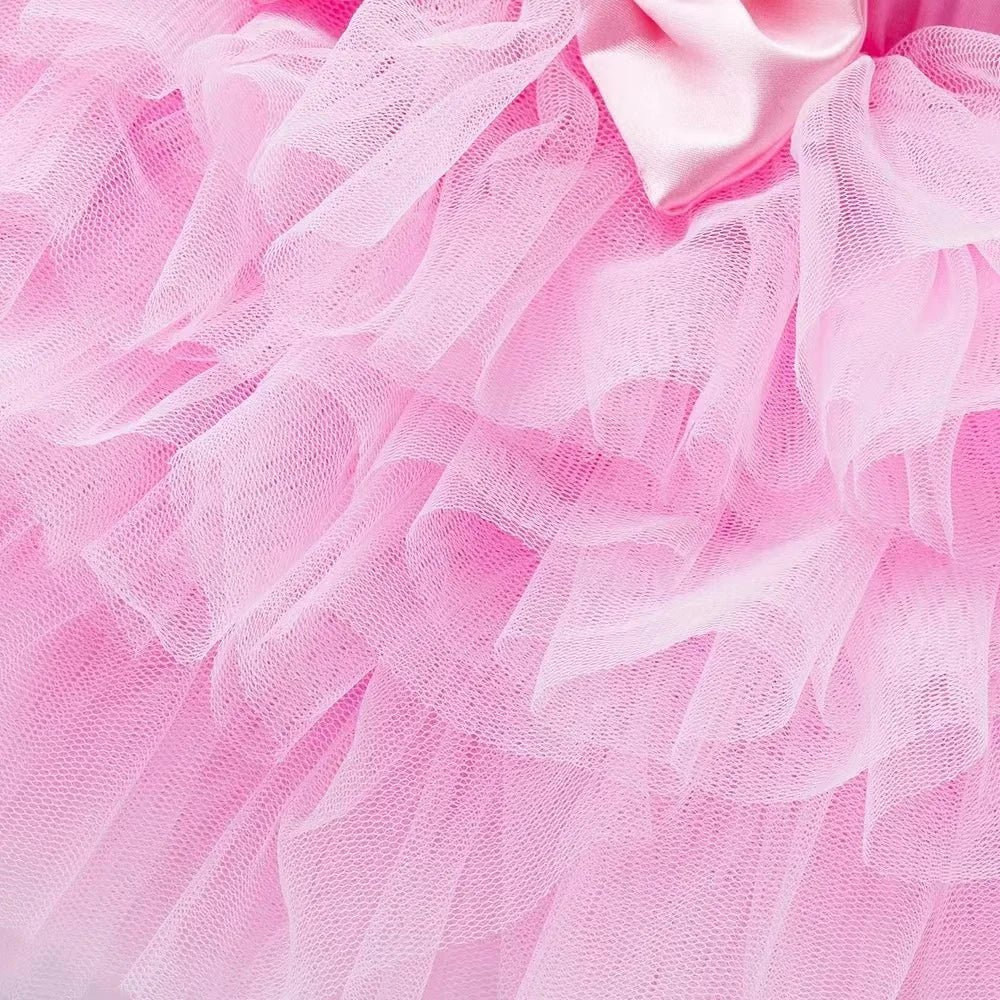 Baby Girl Tutu Birthday Set | Short Sleeve Romper & Pettiskirt 3-Piece Summer Outfit - Babytopia32