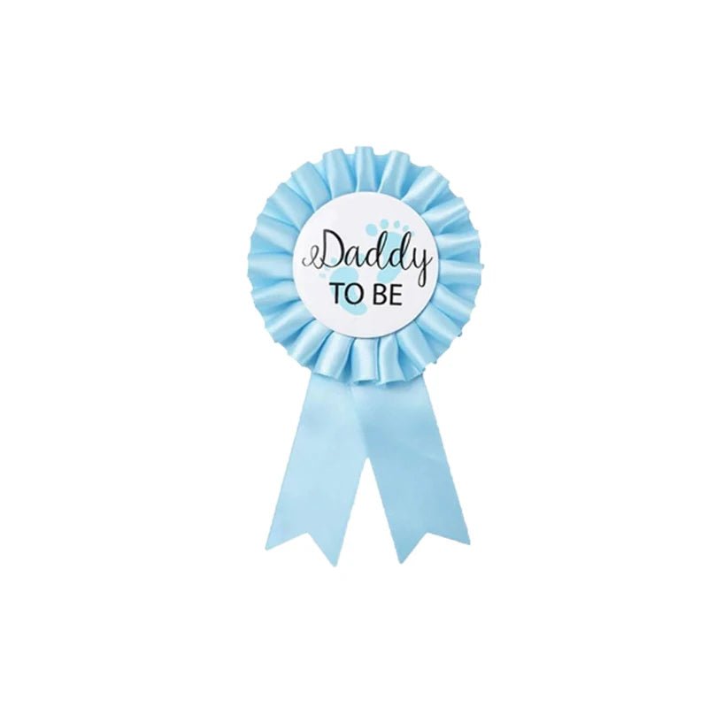 Baby Shower Mom-to-Be Sash & Tinplate Badge Combo Kit – Gender Reveal Party Set - Babytopia32