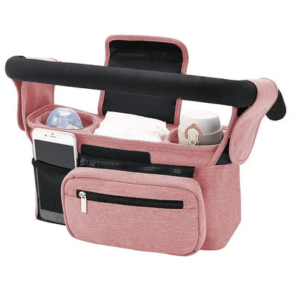Baby Stroller Hanging Storage Bag — Large Capacity Diaper & Mummy Bag with Phone & Bottle Holder | Pram Organizer - Babytopia32