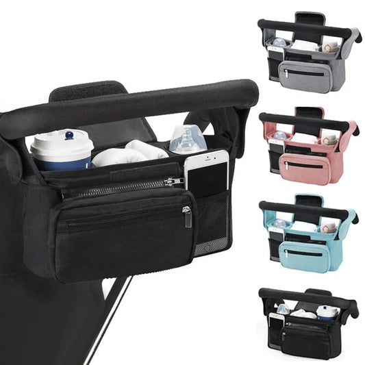 Baby Stroller Hanging Storage Bag — Large Capacity Diaper & Mummy Bag with Phone & Bottle Holder | Pram Organizer - Babytopia32