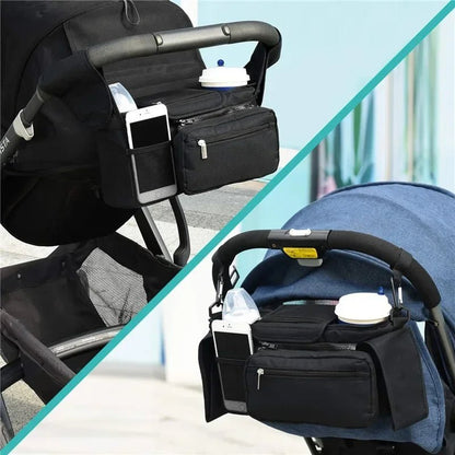 Baby Stroller Hanging Storage Bag — Large Capacity Diaper & Mummy Bag with Phone & Bottle Holder | Pram Organizer - Babytopia32