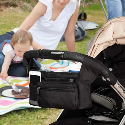 Baby Stroller Hanging Storage Bag — Large Capacity Diaper & Mummy Bag with Phone & Bottle Holder | Pram Organizer - Babytopia32