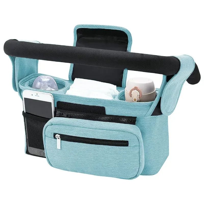 Baby Stroller Hanging Storage Bag — Large Capacity Diaper & Mummy Bag with Phone & Bottle Holder | Pram Organizer - Babytopia32