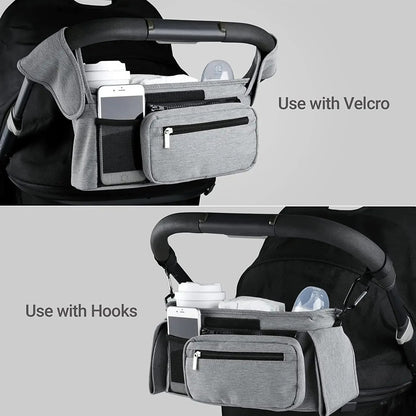 Baby Stroller Hanging Storage Bag — Large Capacity Diaper & Mummy Bag with Phone & Bottle Holder | Pram Organizer - Babytopia32
