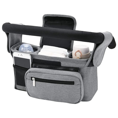 Baby Stroller Hanging Storage Bag — Large Capacity Diaper & Mummy Bag with Phone & Bottle Holder | Pram Organizer - Babytopia32