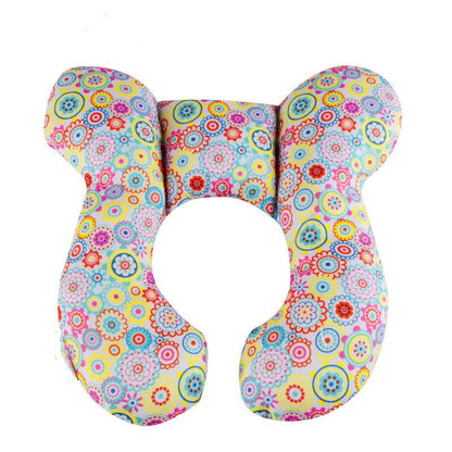 Baby Travel Pillow — Soft Cotton Head & Neck Support Pillow for Stroller, Car Seat & Travel | 10 Fun Patterns - Babytopia32