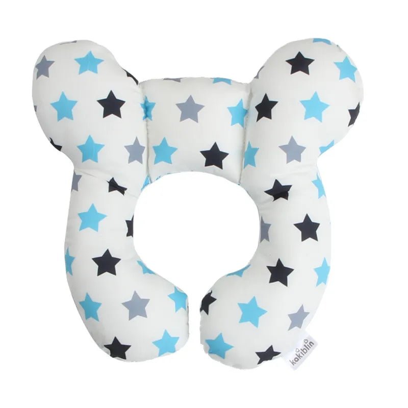 Baby Travel Pillow — Soft Cotton Head & Neck Support Pillow for Stroller, Car Seat & Travel | 10 Fun Patterns - Babytopia32