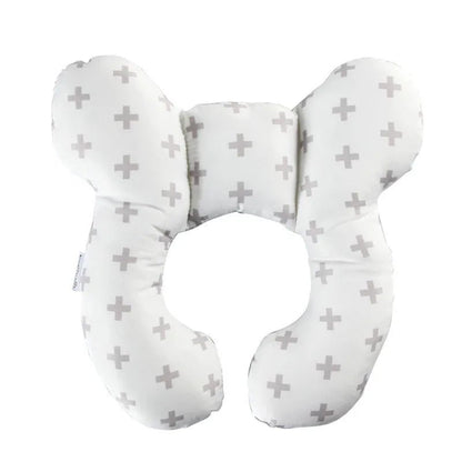 Baby Travel Pillow — Soft Cotton Head & Neck Support Pillow for Stroller, Car Seat & Travel | 10 Fun Patterns - Babytopia32
