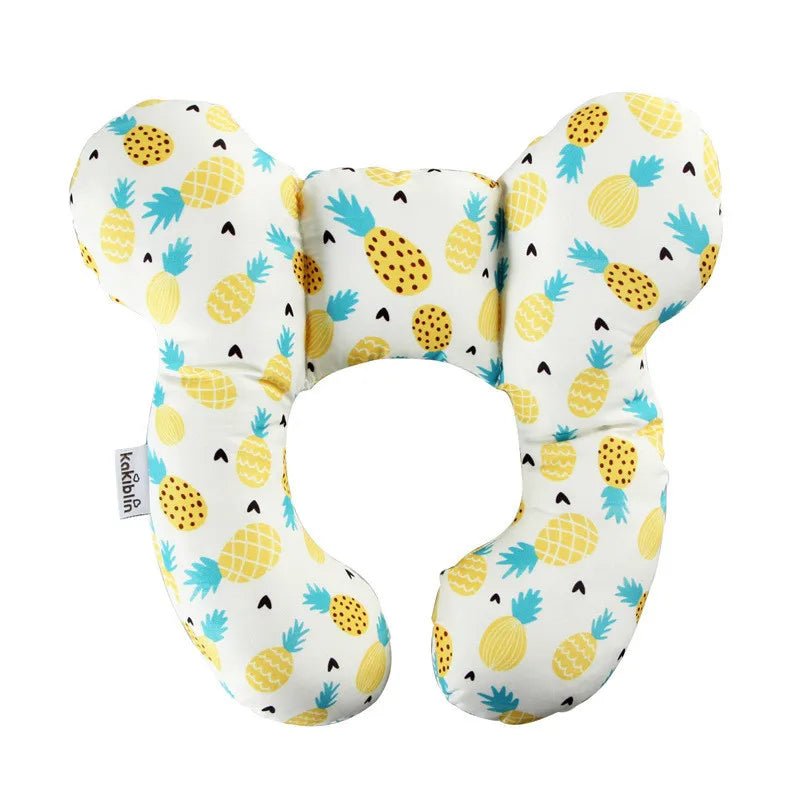 Baby Travel Pillow — Soft Cotton Head & Neck Support Pillow for Stroller, Car Seat & Travel | 10 Fun Patterns - Babytopia32
