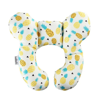 Baby Travel Pillow — Soft Cotton Head & Neck Support Pillow for Stroller, Car Seat & Travel | 10 Fun Patterns - Babytopia32