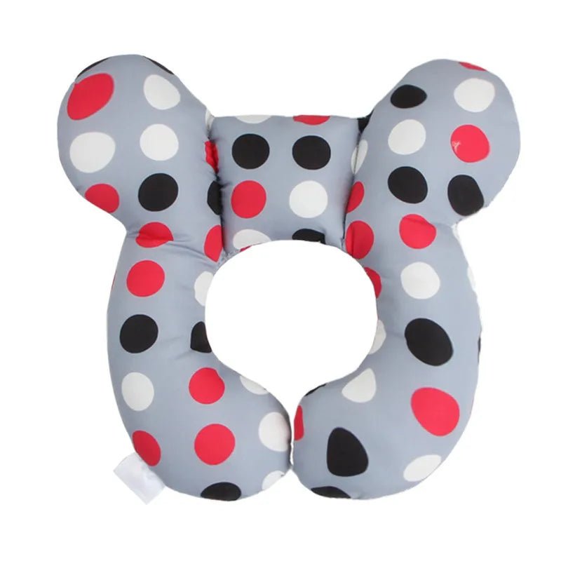 Baby Travel Pillow — Soft Cotton Head & Neck Support Pillow for Stroller, Car Seat & Travel | 10 Fun Patterns - Babytopia32