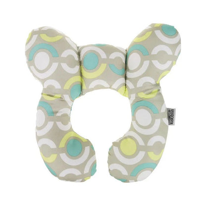 Baby Travel Pillow — Soft Cotton Head & Neck Support Pillow for Stroller, Car Seat & Travel | 10 Fun Patterns - Babytopia32