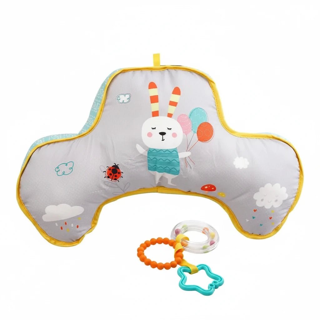 Baby Tummy Time Pillow — Double-Sided High Contrast Sensory Toy | Head-Up Training for Newborns - Babytopia32