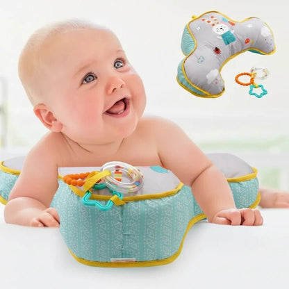 Baby Tummy Time Pillow — Double-Sided High Contrast Sensory Toy | Head-Up Training for Newborns - Babytopia32