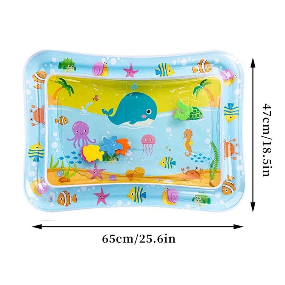 Baby Water Play Mat — Inflatable PVC Tummy Time Cushion & Sensory Activity Toy for Infants & Toddlers - Babytopia32