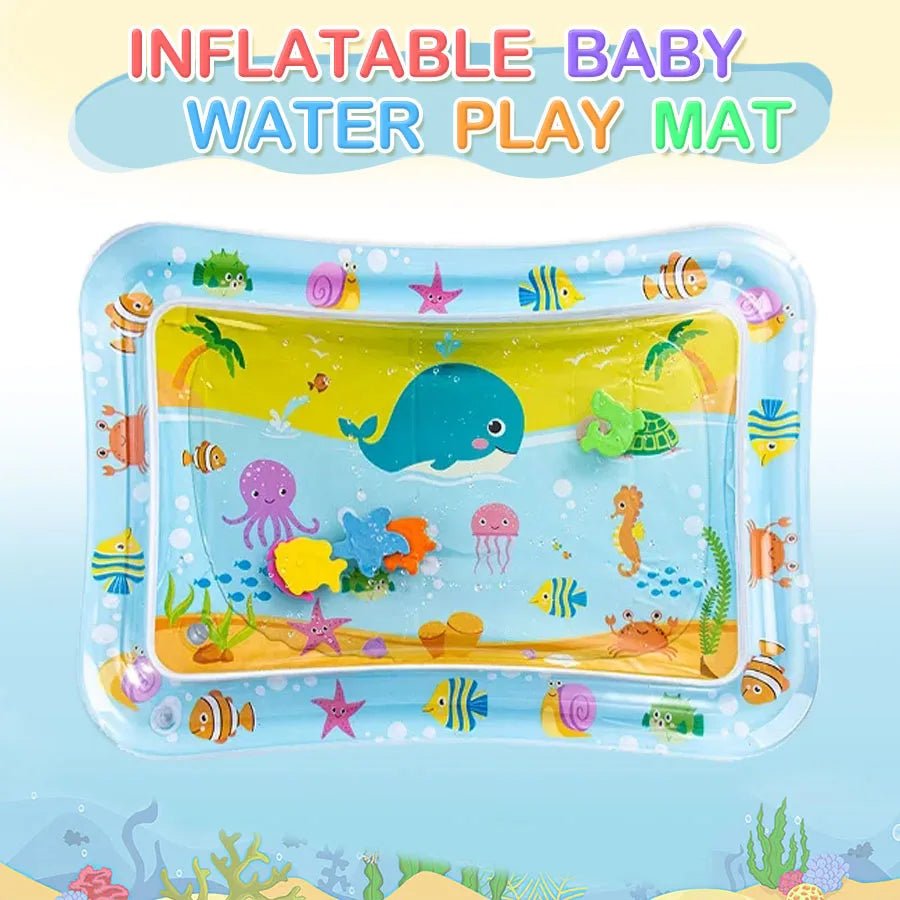 Baby Water Play Mat — Inflatable PVC Tummy Time Cushion & Sensory Activity Toy for Infants & Toddlers - Babytopia32