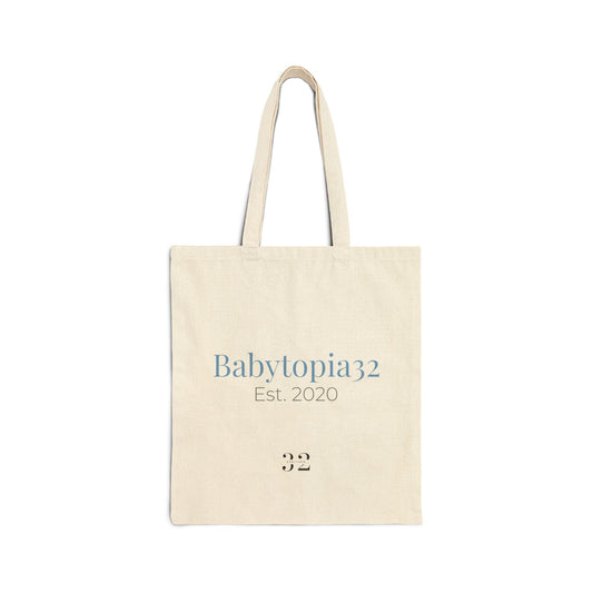 Babytopia32 logo Cotton Canvas Tote Bag | Brand Logo Tote - Babytopia32