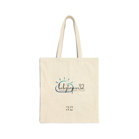 Babytopia32 logo Cotton Canvas Tote Bag | Brand Logo Tote - Babytopia32