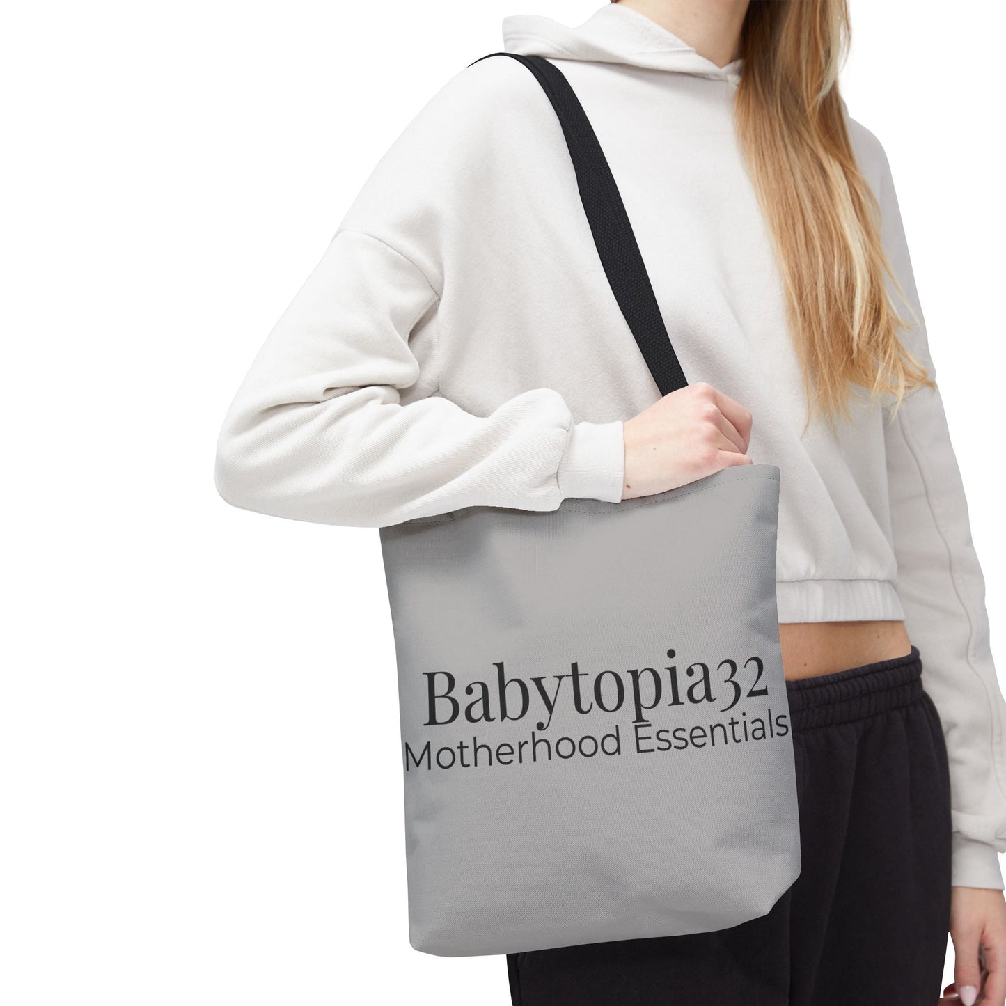 Babytopia32 Motherhood Essentials Tote Bag — Minimalist Baby Mom Diaper Tote - Babytopia32